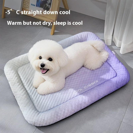 Self-Cooling Pet Mat with Waterproof Ice Silk Fabric | Breathable Design for Summer Comfort and Relief