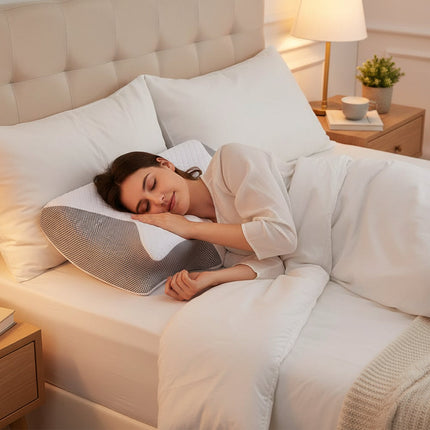 Orthopedic Memory Foam Pillow with Ergonomic Design | Ultimate Comfort for Side and Back Sleepers
