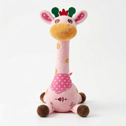 Interactive Singing Giraffe Plush Toy with 60 Nursery Rhymes | Soft Baby-Safe Companion for Early Childhood Development