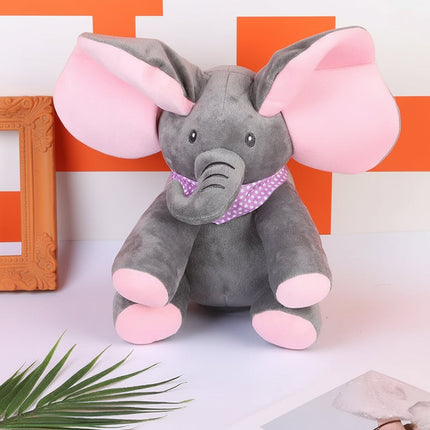 Elephant Interactive Plush Toy with Flapping Ears & Music | Engaging Tummy Time Toy for Sensory Development