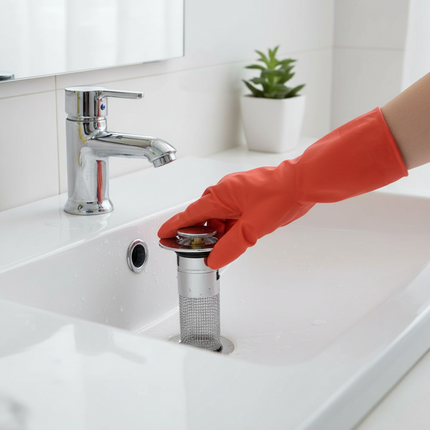 Pop-Up Sink Stopper Drain Cover with Basket Strainer | Easy Installation for Clog Reduction and Odor Control