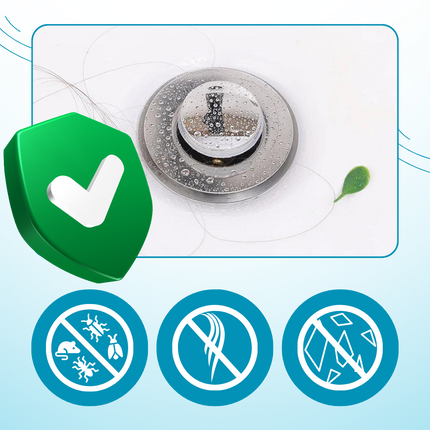 Pop-Up Sink Stopper Drain Cover with Basket Strainer | Easy Installation for Clog Reduction and Odor Control