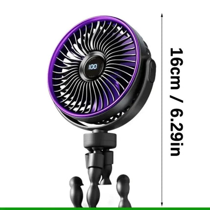 Portable Clip-On Fan with Adjustable Airflow | Battery Powered for Stroller and Nursery Comfort