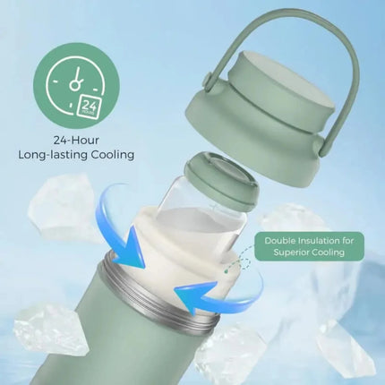 Portable Breast Milk Cooler with 24-Hour Cooling | Large-Capacity Insulated Container for Travel and Storage