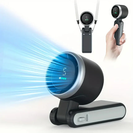 Portable Neck Fan with 5-Speed Airflow | Rechargeable Clip-On Handheld Design for On-the-Go Cooling