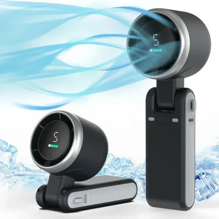 Portable Neck Fan with 5-Speed Airflow | Rechargeable Clip-On Handheld Design for On-the-Go Cooling