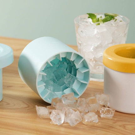 Portable Ice Maker Tray with Easy-Release Design | Stackable Silicone Ice Cube Maker for Home and Travel