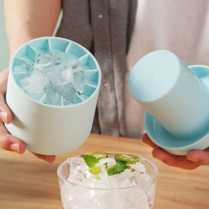 Portable Ice Maker Tray with Easy-Release Design | Stackable Silicone Ice Cube Maker for Home and Travel