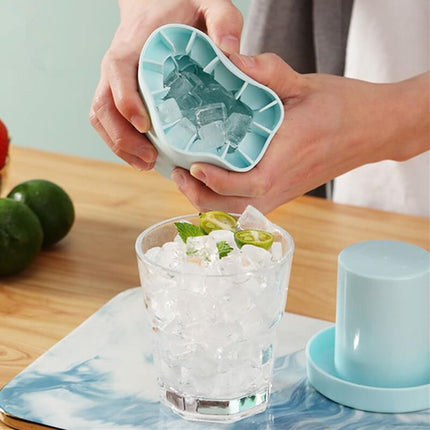 Portable Ice Maker Tray with Easy-Release Design | Stackable Silicone Ice Cube Maker for Home and Travel