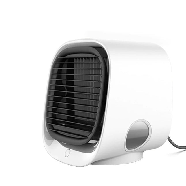 Portable Air Cooler, USB Mini Evaporative Cooler with 3 Speeds, Water Cooling Fan with Night Light for Bedroom and Car