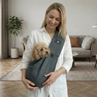 Dog Backpack Carrier, Dog Sling Carrier with Safety Strap, Breathable Water Resistant Pet Carrier for Walking and Travel