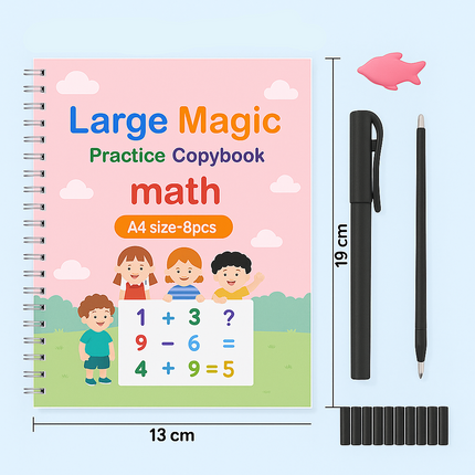Practice Copybook Set for Preschool with Writing & Drawing Exercises | Develop Fine Motor Skills and Early Math Concepts