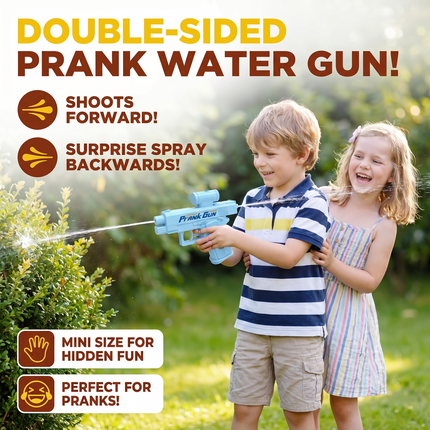Double-Sided Water Gun for Kids with Surprise Spray Action | Compact Prank Toy for Summer Fun