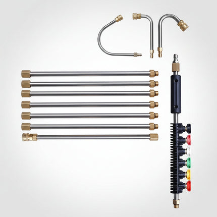 Telescoping Pressure Washer Extension Wand for High Reach Cleaning | 8-10 Feet for Gutters and Roofs