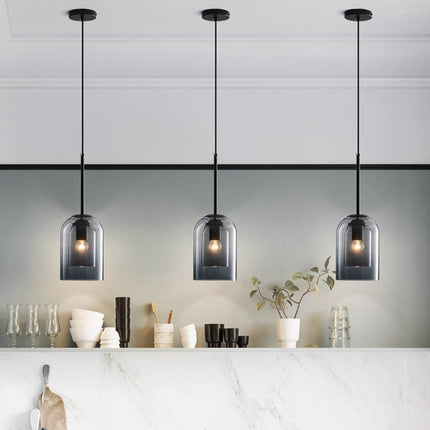 Modern Glass Pendant Light with Adjustable Suspension | Versatile Hanging Lamp for Elegant Home or Cafe Decor