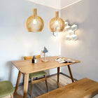 Kitchen Island Pendant Light, Handcrafted Wood Pendant Light with Adjustable Cord, Dining Light Fixture for Dining Room_10