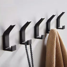 Wall Hooks 5 Pack, Decorative Aluminum Coat Hooks for Jackets and Bags, Modern Towel Hooks