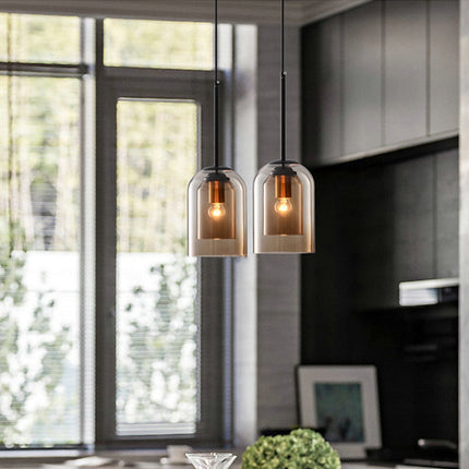Modern Glass Pendant Light with Adjustable Suspension | Versatile Hanging Lamp for Elegant Home or Cafe Decor