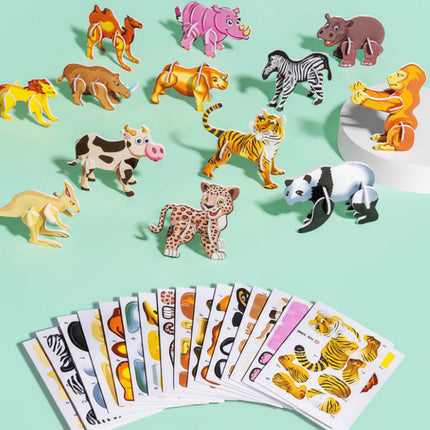 Kids 3D Animal Puzzle Set with Easy-Fit Pieces | Educational Toy for Creative Learning and Coordination