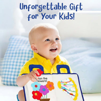 Montessori Quiet Book for Kids with Interactive Soft Pages | Develop Fine Motor Skills and Everyday Tasks