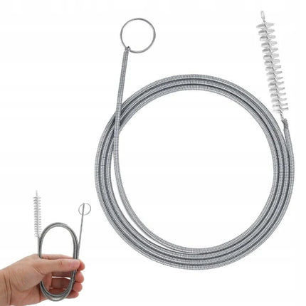 Flexible Drain Cleaning Brush, Long Bristle Drain Snake for Car Drain Holes, Sinks and Fridge Drains