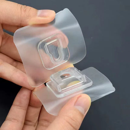 Transparent Self-Adhesive Hooks (Set of 10) | Durable and Removable for Home Organization