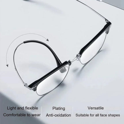 Blue Light Blocking Reading Glasses with Titanium Frame | Comfortable Design for Reduced Eye Strain and Clear Vision