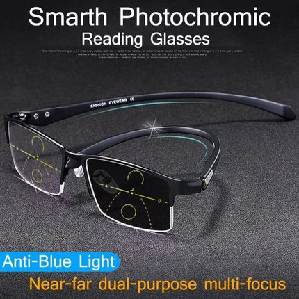 Progressive Reading Glasses with Photochromic Lenses | Blue Light Filtering for Comfortable Vision at All Distances