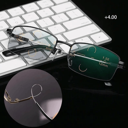 Progressive Reading Glasses with Photochromic Lenses | Blue Light Filtering for Comfortable Vision at All Distances