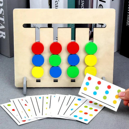 Toddler Pattern Puzzle - Color Matching Slide Board & Cards