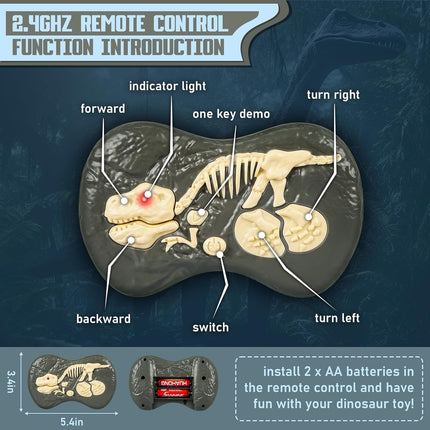 Remote Control Velociraptor Dinosaur with Realistic Sounds | Interactive Toy for Imaginative Play Adventures