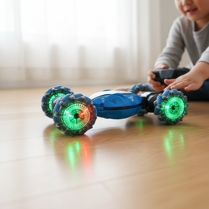 Remote Control Stunt Car with Gesture Control & Light-Up Wheels | All-Terrain Fun for Kids and Adults