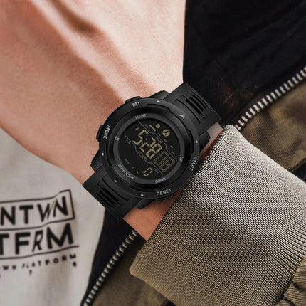 Military Digital Watch with Pedometer, 5 Bar Water Resistant Sports Watch – image 4
