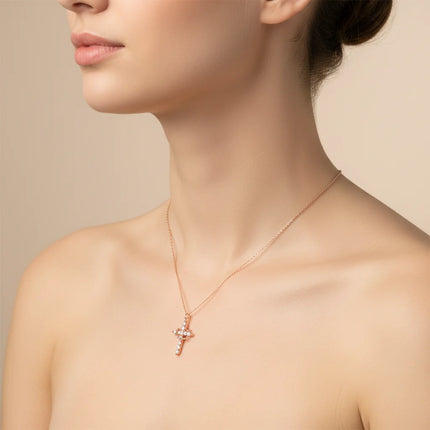 Cross Necklace with Crown Pendant in Gold & Silver | Meaningful Faith Jewelry for Everyday Wear