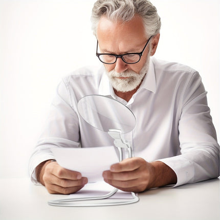 5x Adjustable Hands-Free Magnifying Lens for Reading | Lightweight Magnifier for Close-Up Clarity