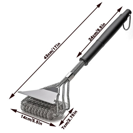 Bristle Free BBQ Grill Brush Cleaner with Scraper, Stainless Steel Grill Cleaner – image 4