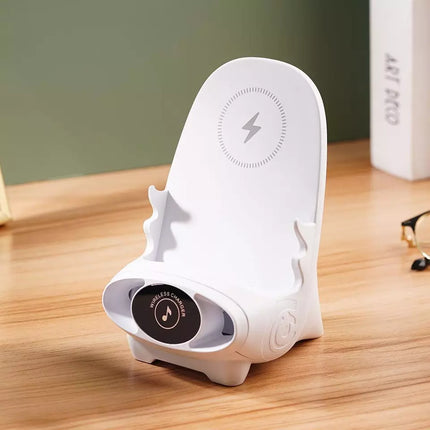 Wireless Charging Phone Stand with Built In Aromatherapy Diffuser, Fast Charge Desk Holder for Home Office