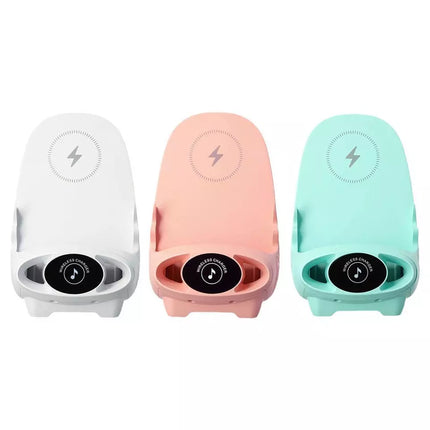 Wireless Charging Phone Stand with Built In Aromatherapy Diffuser, Fast Charge Desk Holder for Home Office