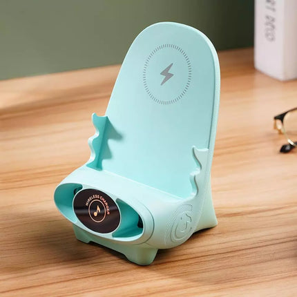 Wireless Charging Phone Stand with Built In Aromatherapy Diffuser, Fast Charge Desk Holder for Home Office
