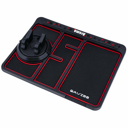 Anti-Slip Mat Phone Holder with Adjustable Viewing Angle and Non-Slip Base, Red or White, for Hands-Free Phone Use
