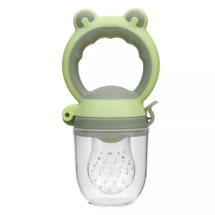 Baby Fruit Feeder Pacifier, Silicone Mesh Feeder for Fresh and Frozen Food, Easy Hold Handle, 4 Colour Options
