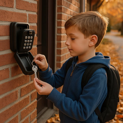 Outdoor Key Lock Box with Waterproof Metal Design | Secure Combination Safe for Key Storage and Easy Access