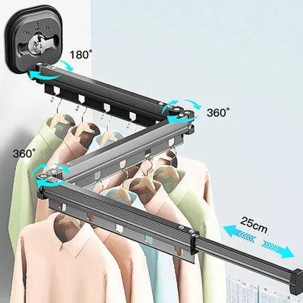 Foldable Suction Cup Drying Rack with Adjustable Arms | Space-Saving Solution for Kitchen and Bathroom