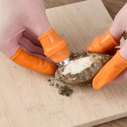 Garden Thumb Knife Set with Protective Finger Sleeve for One Handed Harvesting and Stem Cutting