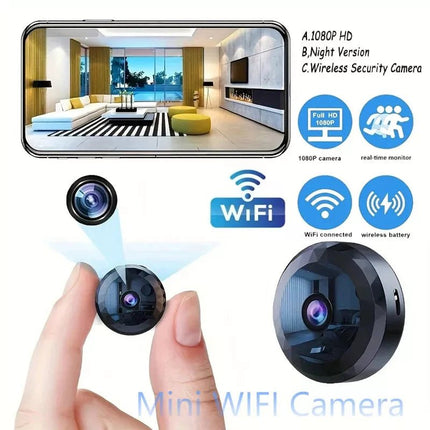 Home Security Camera Magnetic, Mini WiFi Camera 1080P with Night Vision, Wireless Security Camera with Motion Detection