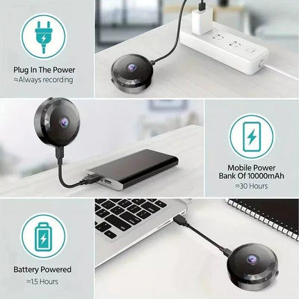 Home Security Camera Magnetic, Mini WiFi Camera 1080P with Night Vision