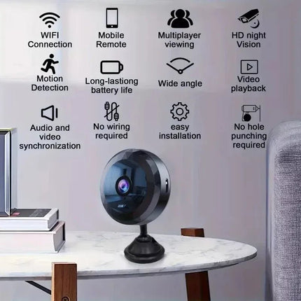 Home Security Camera Magnetic, Mini WiFi Camera 1080P with Night Vision – image 4