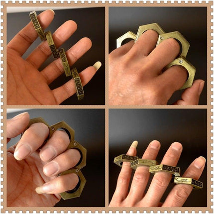 Stackable Rings, Stackable Ring Set with 4 Engraved Rings That Fan Out – image 6