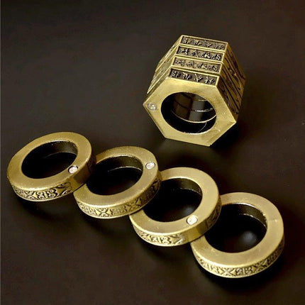 Stackable Rings, Round or Hexagon Ring in Zinc Alloy