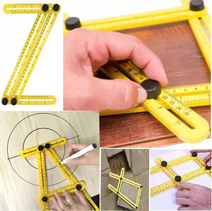 Precision Angle Measuring Ruler with Durable Aluminum Construction | Accurate Measurements for DIY Projects